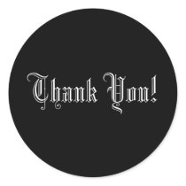Thank You! Formal Wedding Text Envelope Seal Sticker