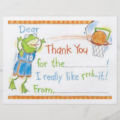 Thank You Froggy Personalized Flyer