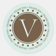 Thank You Gift Monogrammed Labels Gift Seals Round Stickers