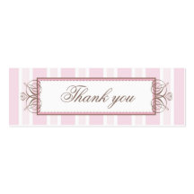 THANK YOU GIFT TAG :: paris stripe Business Card Template