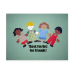 Thank You God For Friends postcards