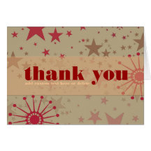 Thank You Gracias Merci Danke Stars Card