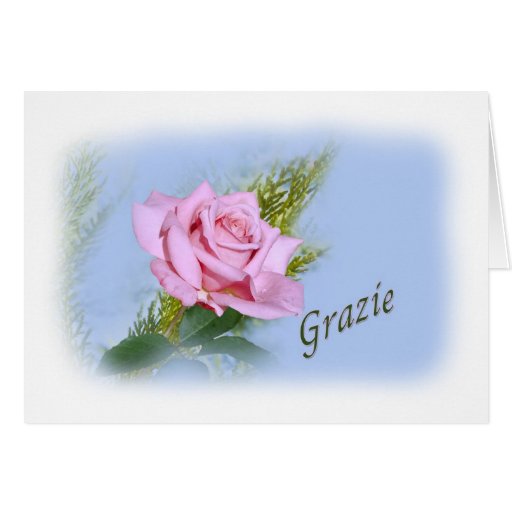 Thank you, Grazie, Italian Greeting Card | Zazzle