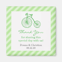 Thank You Green Baby Shower Favour Magnet