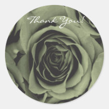 Thank You green Rose Sticker