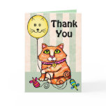 Thank You Greeting Card For Cat Lovers