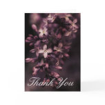 Thank You Greeting Card Purple Lilac, floral