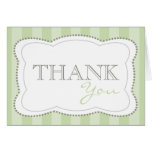 Thank You Happy Stripes Notecards (Sage Green)