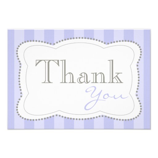 Thank You Happy Stripes Notecards (Violet Purple) Invite