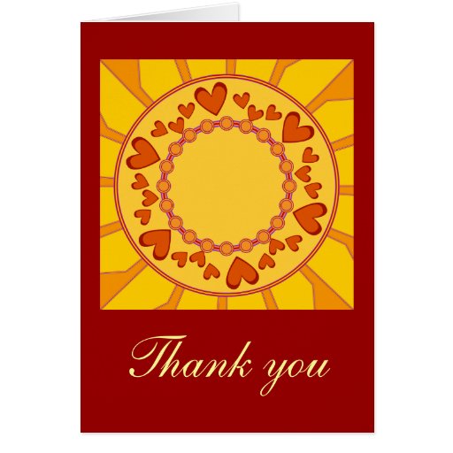 "Thank you" Heart Design Card