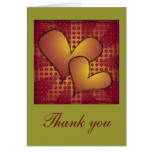 "Thank you" Heart Design Cards