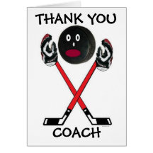 Thank You Hockey Coach Card