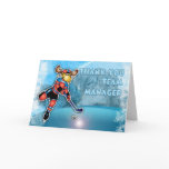 Thank You Ice Hockey Team Manager Greeting Card