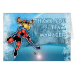 Thank You Ice Hockey Team Manager Greeting Card