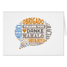 Thank You in many Languages Greeting Card