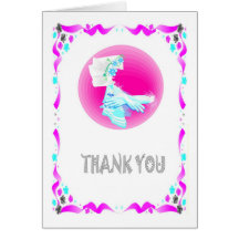 Thank you - Invitations and gloves Greeting Card
