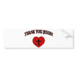 Thank You Jesus (Heart) bumper stickers