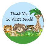 Thank You! Jungel Baby Shower Stickers