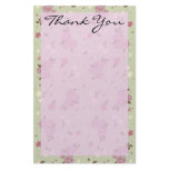 Thank you letters Pretty Vintage Floral design Customized Stationery