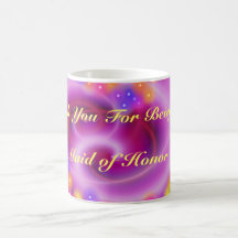 Thank You Maid Of Honour Swirly Heart Mug