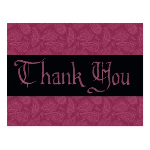 Thank You Masquerade Postcard