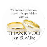Thank You Message Wedding Favour Stickers