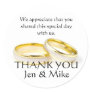 Thank You Message Wedding Favour Stickers