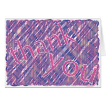 Thank You Neon Scribble Greeting Card