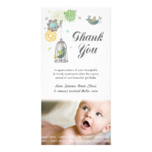 Thank You Note Baby Girl Photo Card Template