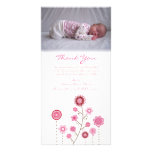 Thank You Note Baby Girl Photo Card Template