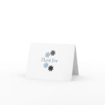 Thank You Note Card - Blue And Black Daisies