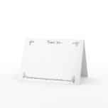 Thank You Notecard in black and white