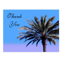 thank you palm tree post card