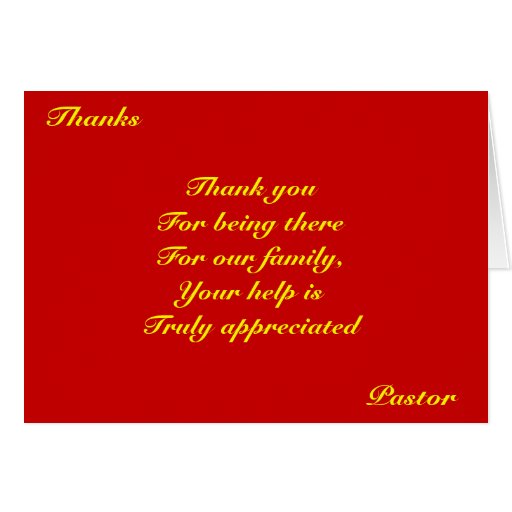 thank you card for pastor