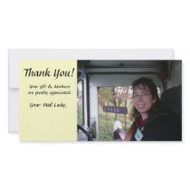 Thank You Photo Card - Mailman