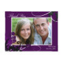 Thank You Photo Wedding Postcard Purple Floral