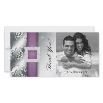 Thank You Photocard Jewel Damask Silver Purple