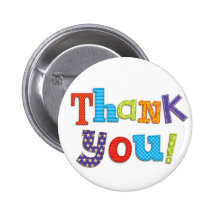 Thank You Pinback Button