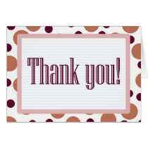 Thank You Pink and Purple Dots cards