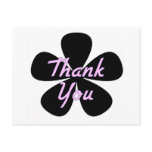 Thank You Pink Flower Postcards