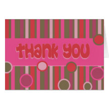 thank you pink red card
