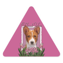 Thank You - Pink Tulips - Basenji