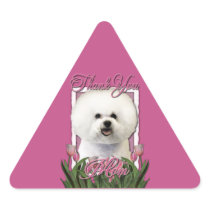 Thank You - Pink Tulips - Bichon Frise