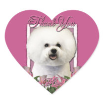 Thank You - Pink Tulips - Bichon Frise