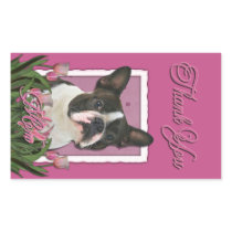 Thank You - Pink Tulips - Boston Terrier