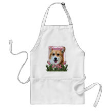 Thank You - Pink Tulips - Corgi - Owen Aprons