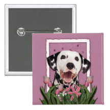 Thank You - Pink Tulips - Dalmatian