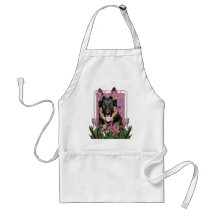 Thank You - Pink Tulips - German Shepherd - Kuno Aprons