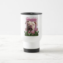 Thank You - Pink Tulips - Pitbull - Jersey Girl Coffee Mugs