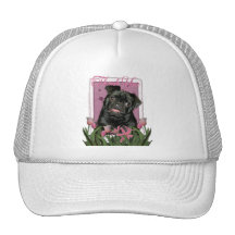 Thank You - Pink Tulips - Pug - Ruffy Hats